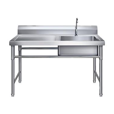 Imagem de Pia de cozinha comercial, pia utilitária, pia independente de aço inoxidável, pia industrial de cozinha, pia industrial comercial (100 cm/39 pol, )