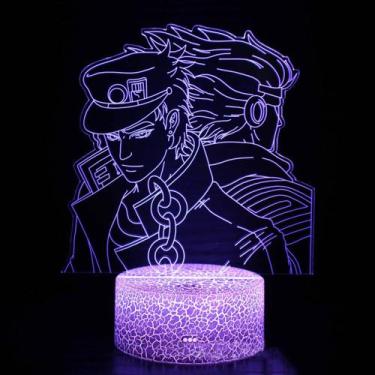 Imagem de Ilusão LED 3D com luz noturna  Jojo's Bizarre Adventures Anime - Yiwei