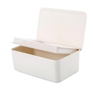 Imagem de Caixa de lenços de papel toalha de papel, caixa de armazenamento retangular de guardanapo, banheiro, cozinha, dispensador de lenços de escritório capa de caixa de lenços