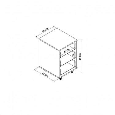 Imagem de Conjunto Home Office Com Escrivaninha E Gaveteiro Office Espresso Móveis Branco Tx/branco Tx