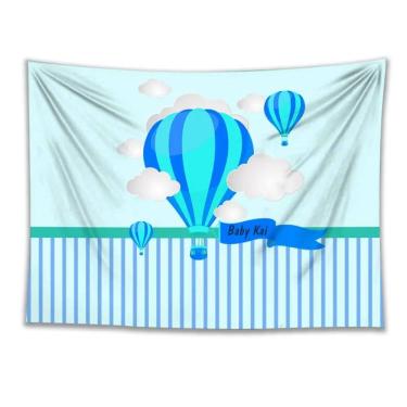 Imagem de Tapeçaria, balão de ar quente, decoração de parede, poliéster 280x150cm