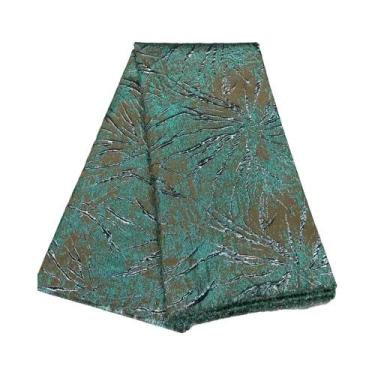 Imagem de Tecido De Renda Tule Nigeriano Africano Organza Guipure Brocado Jacqua