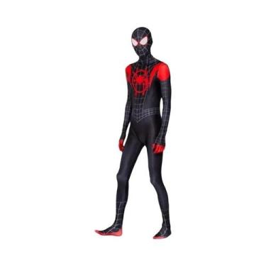 Imagem de Fantasia De Cosplay Do Homem-Aranha Miles Morales, Macacão Para Adulto