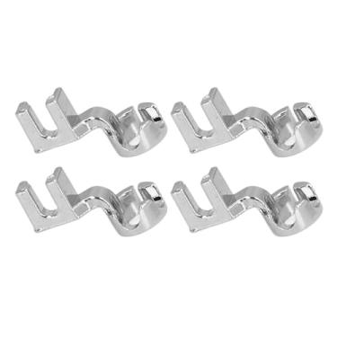 Imagem de Calcador de régua 4 peças de liga de zinco redondo aberto dedo do pé acolchoado acessórios para máquina de costura de bordado para haste baixa Viking Babylock JUKI Consew Elna
