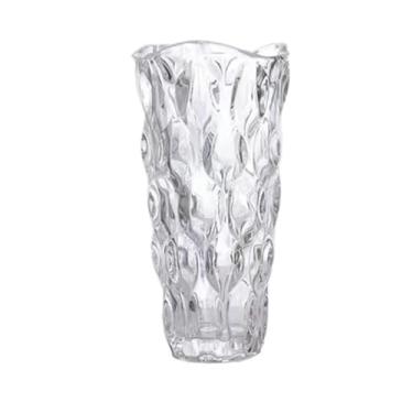 Imagem de Vaso de vidro grosso primeira linha flores, decoração, sala (Transparente)