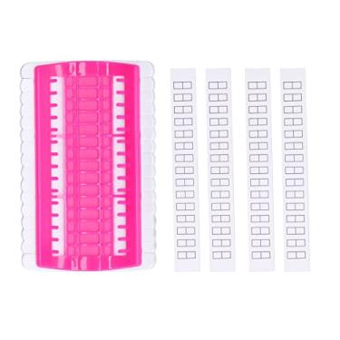 Imagem de Organizador de linha 30 posições não tecido classificação eficiente prateleira de fio de plástico reutilizável para agulha pontiaguda artesanato acessórios de costura uso (Rosa Vermelha)