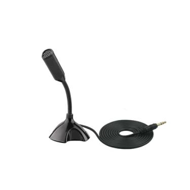Imagem de LANDIBO Microfone de 3,5 mm, mini pescoço de ganso ajustável para laptop/computadores de mesa, microfone, plug and play, microfone de mesa sem driver, gravações, jogos, streaming, podcasts. (3,5 mm)