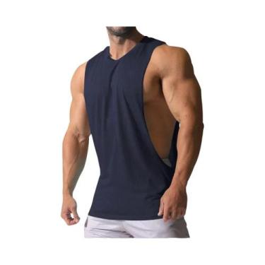 Imagem de Camiseta Sem Mangas Masculina De Verão Para Fitness, Respirável, Decot