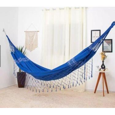 Imagem de Rede De Dormir Azul - Linha Deluxe - 180kg - Comfort - Fioseredes