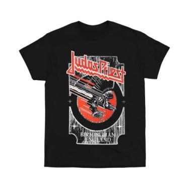 Imagem de Camiseta Unissex De Algodão Com Gola Redonda JUDAS PRIEST Metal Rock M