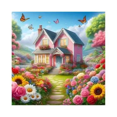 Imagem de Kit De Pintura Com Diamantes, Pedras De Estrass Em Formato Quadrado E 