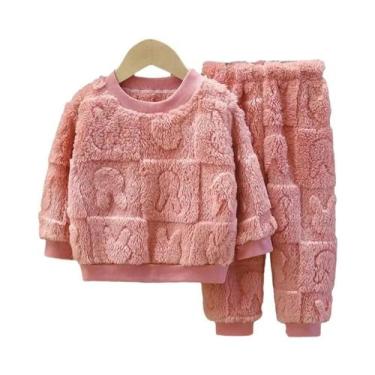 Imagem de Conjunto De Roupas Para Bebês Meninas E Meninos, Suéteres De Fleece Qu