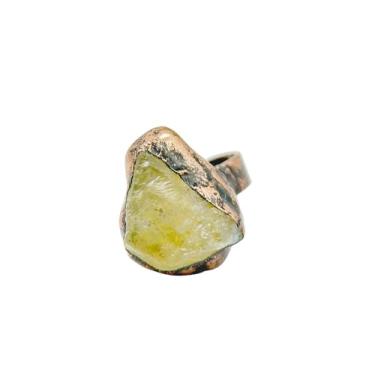 Imagem de Anel feminino natural água-marinha com pedra de citrino cru cristal amarelo anel rosa ajustável tamanho aberto pedra preciosa delicada, moderno, boho, não mancha, equilíbrio energético, joias de