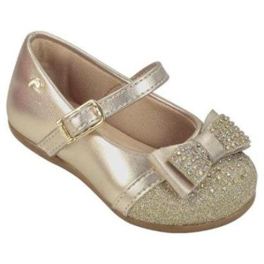 Imagem de Sapatilha Infantil Pampili Angel 4.01038 Com Laço e Glitter Strass Cor:;Tamanho:19;Genero:Feminino-Feminino