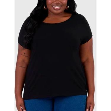 Imagem de Blusa Manga Curta Malwee 1000100365 Feminina Plus Size Viscose e Stret