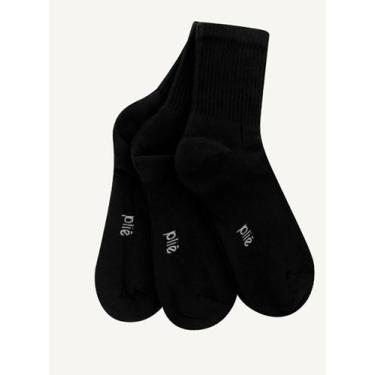 Imagem de Kit/3 Meia Cano Longo Plié 090114 Unissex Esportiva Algodão T. 34/39 4