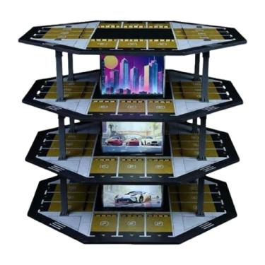 Imagem de menolana Conjunto de contêineres octogonais em escala 1:64, fácil de montar, com iluminação, decoração de mesa e proteção para carros. Garagem de, Style B