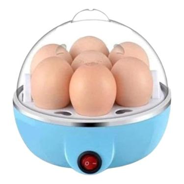 Imagem de Cozedor de Ovos 110V ou 220V Cozinha Vapor Elétrico Egg Cooker 7 Ovos Panela Elétrica Para Cozinhar Ovos Portátil (Azul (220V))