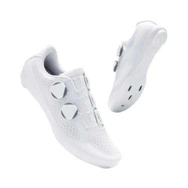 Imagem de Tênis De Ciclismo Masculino Branco Para Estrada, Sapatos SPD, Calçados