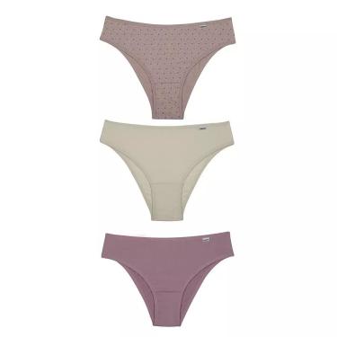 Imagem de Kit com 3 Calcinhas DelRio Biquíni em Microfibra Sensitive Sortido - GG