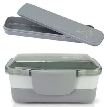 Imagem de Marmita Pote Lancheira 2 Andares + Porta Talher Portátil - Jacki Desig