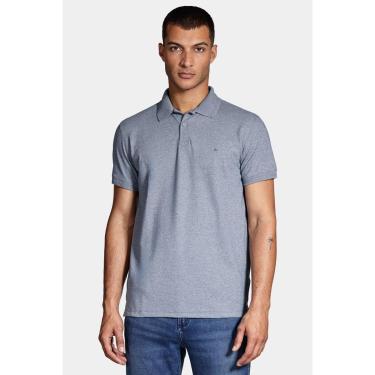 Imagem de Polo Aramis Piquet Gola Jacquard Azul Alumínio-Masculino