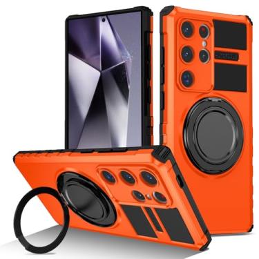 Imagem de POYUFRG Capa à prova de choque para Samsung Galaxy S26 Ultra/S26 Plus/S26, capa de proteção de lente com tudo incluído, laranja, S26