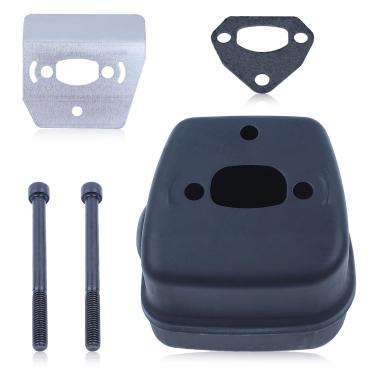 Imagem de Conjunto de juntas de proteção contra o calor do parafuso do silenciador de escape para Husqvarna 137 142 e 136 141 LE 41 36 545006044 peças do motor da mota-serra