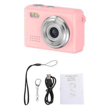 Imagem de Bewinner Câmera Digital Mini Chaveiro 1080P Full HD, Câmera Portátil Pequena de 12 MP Com Tela de 0,96 ”, Luz LED e 6 Filtros, Gravador de Vídeo Minúsculo para Gravação Diária de Estudo (PINK)