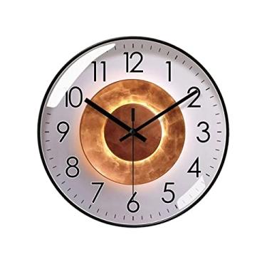 Imagem de x3anggyt5 Relógio de parede para sala de estar, sala de estar, silencioso, segundo relógio de quartzo, decoração de interiores, decoração de casa (30,5 cm)