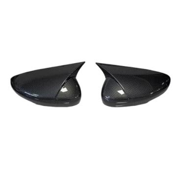 Imagem de Compatível com ford escape 2020-2024 chifre carro retrovisor espelho lateral capa asa tampa da porta exterior habitação escudo guarnição adesivo(Carbon Look)