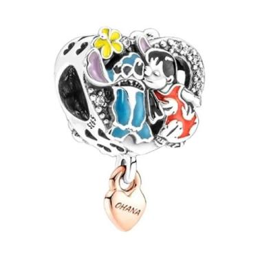 Imagem de Pingente Charm Lilo & Stitch Angel Para Mulheres, Joia DIY, Compatível