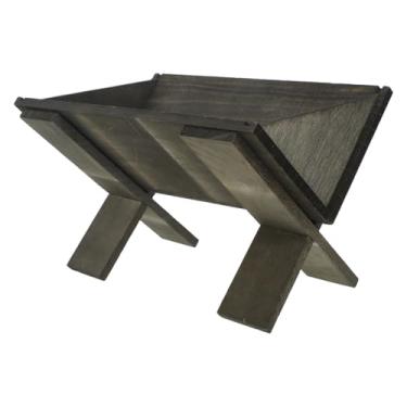 Imagem de ULTECHNOVO Presépio de madeira Jesus manjedoura decoração religiosa de Natal para enfeite de feriado de igreja adereço de cabine de fotos representação de nascimento fiel