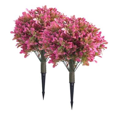 Imagem de AYNEFY Bola de Topiaria Com Ponta de Planta Artificial de 17,8 Espaços para Decoração Interna e Externa, árvore Falsa à Prova de Intempéries para Varanda Frontal, Jardim, Pátio e Quintal