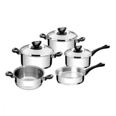 Imagem de Jogo de Panelas Aço Inox Solar Baquelite 5 Peças Tramontina