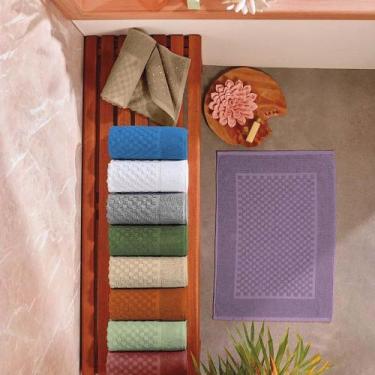 Imagem de Toalha de Piso Horus 70x50 cm Antiderrapante 1 Peça 100% Algodão - Mar