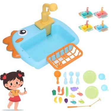 Imagem de Pia Infantil Com Água E Utensílios De Cozinha Brinquedo - Rick Imports