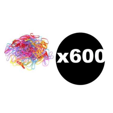 Imagem de Kit 600 Xuxinhas Elástico Cabelo Silicone Colorida Penteado - Lynx Pro