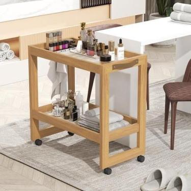 Imagem de Carrinho Multiuso Orfeu Rodizios Ambientes Perola Comprar - Comprar Mó