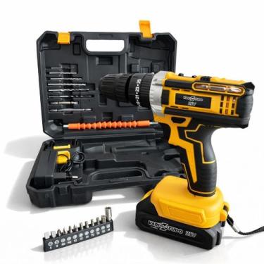 Imagem de Furadeira e Parafusadeira de Impacto 21V Sem Fio 2 Baterias LED 32 Ace