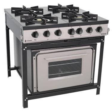 Imagem de Fogão Venâncio De 4 Bocas Com Forno Linha Bravo Baixa Pressão Br4bf