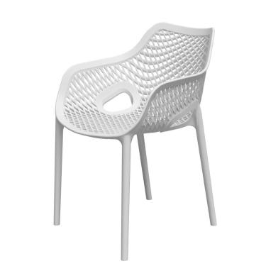 Imagem de Cadeira Poltrona Jardim-varanda Colmeia Polipropileno – Tk branco