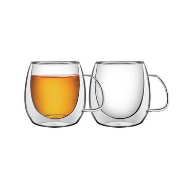 Imagem de Conjunto de Xícaras para Chá e Cappuccino em Vidro Borossilicato 200ml com 02 Peças - Tramontina