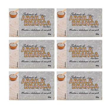 Imagem de Kit Sabonete em Barra Argila Branca Bionature 90g - 6 unidades