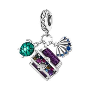 Imagem de Berloques De Prata 925 Com Formato De Golfinho, Caranguejo, Barco E Pr