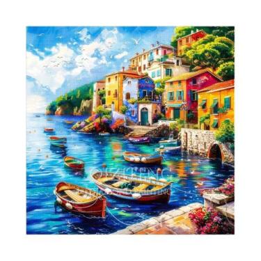 Imagem de Kit De Pintura Diamante 5D Paisagem Urbana, Bordado Completo, Cenário 