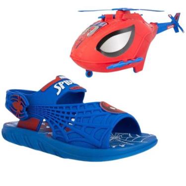 Imagem de Sandália Grendene Infantil Meninos Spider Man Sky Operation Azul Claro