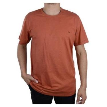 Imagem de Camiseta Masculina Ogochi MC Slim Marrom - 0064-Masculino