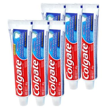 Imagem de Kit Creme Dental Colgate Máxima Proteção Anticáries 90g com 6 unidades