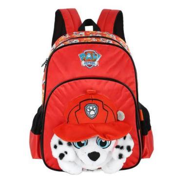 Imagem de Mochila de costas 16 Escolar Pelucia Patrulha Canina Marshall Oficial 